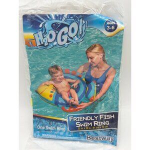 H2O Go! Friendly Fish Swim Ring 32" X 30" By Bestway For Ages 3-6